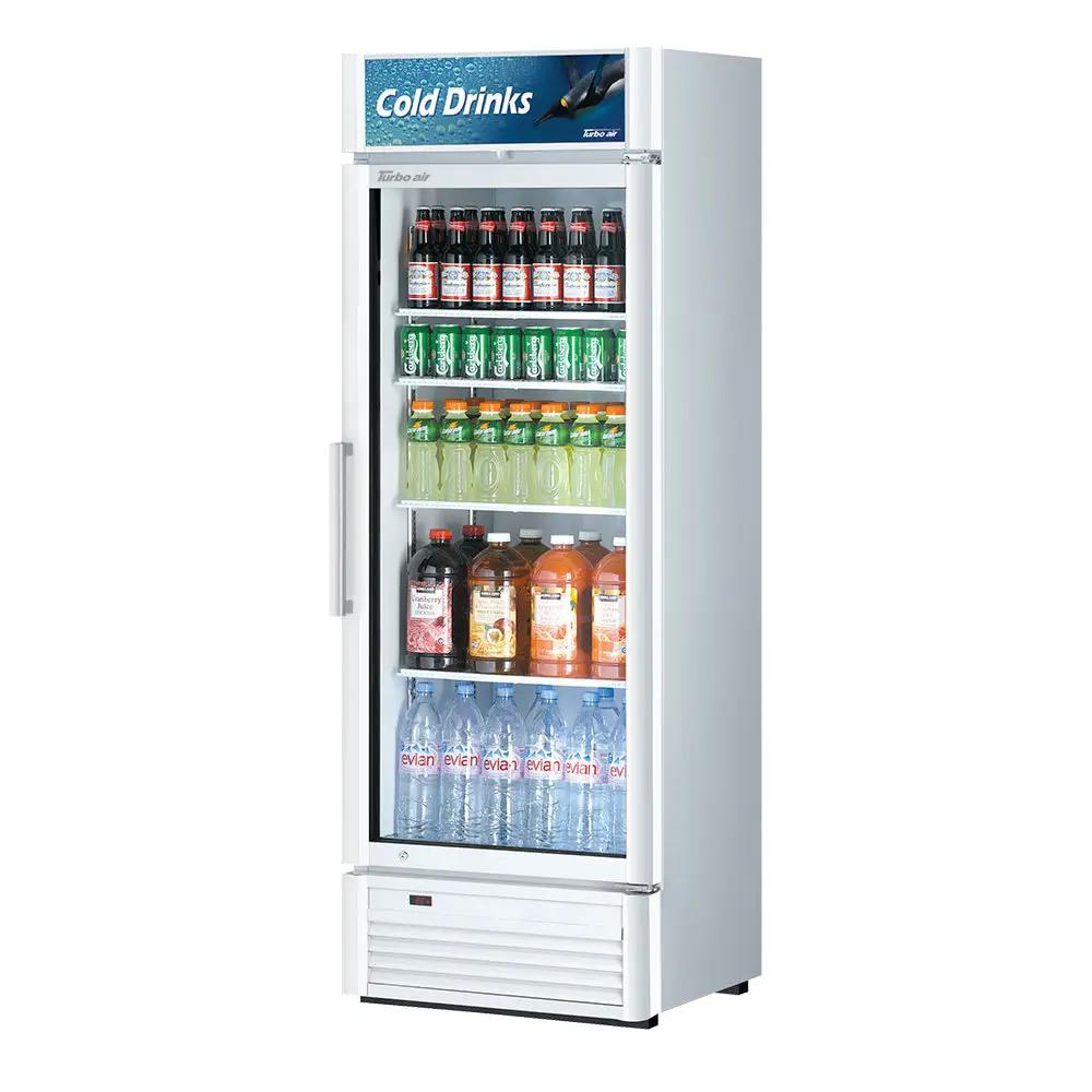 Turbo Air TGM-15SD-N6: 27" Super Deluxe Glass Door Merchandiser (White, 115v, Right Hinge)