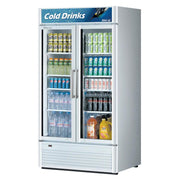 Turbo Air TGM-35SD-N 39.5" Two-Section Glass Door Merchandiser (115V) - White