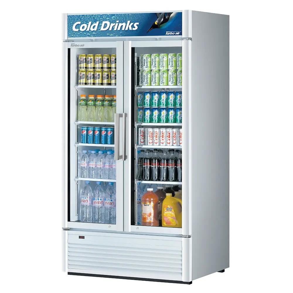 Turbo Air TGM-35SD-N 39.5" Two-Section Glass Door Merchandiser (115V) - White