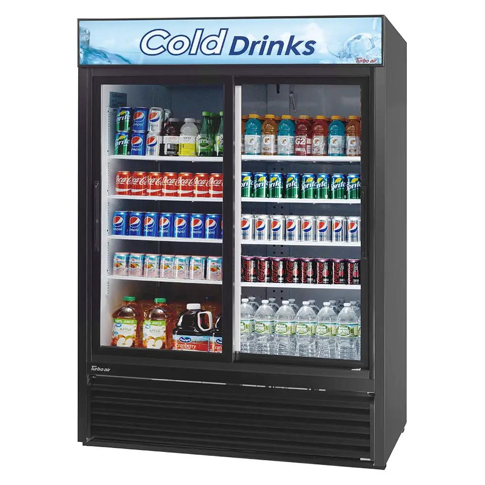 Turbo Air TGM-48R(B)-N 56" TGM Series Two Section Glass Door Merchandiser - (2) Sliding Doors, Black, 115v by Turbo Air (turbo-air-tgm-48rb-n-56-tgm-series-two-section-glass-door-merchandiser-2-sliding-doors-black-115v)