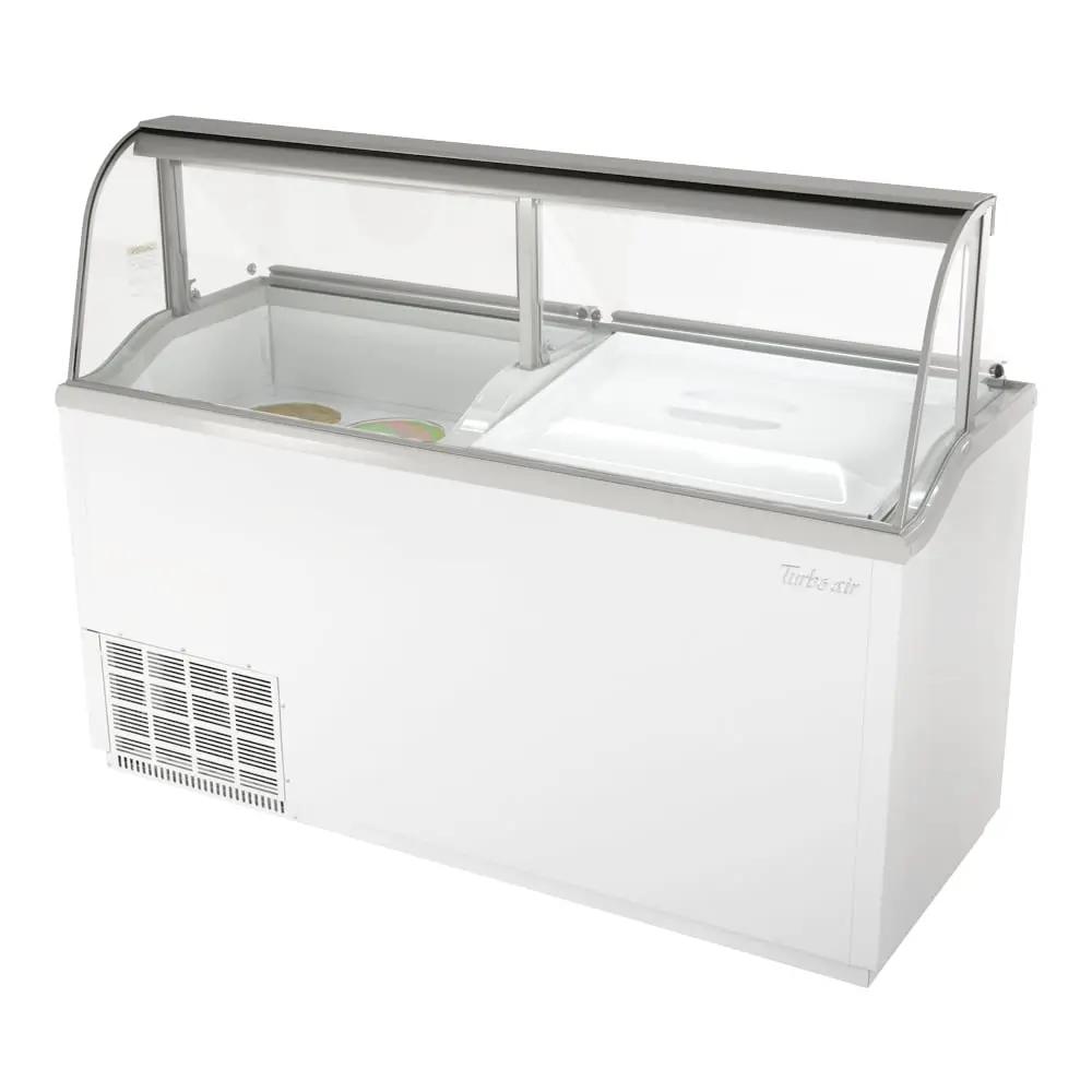 Turbo Air TIDC-70W-N 68" Freestanding Ice Cream Freezer - Display & Store 20 Tubs