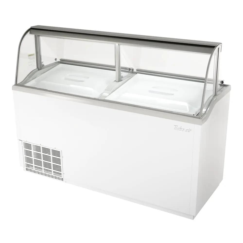 Turbo Air TIDC-70W-N 68" Freestanding Ice Cream Freezer - Display & Store 20 Tubs