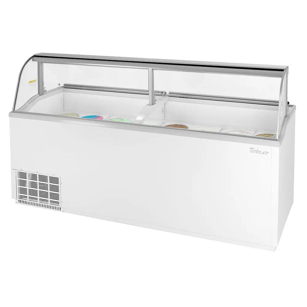 Turbo Air TIDC-91W-N: 89" Commercial Ice Cream Freezer - 16 Tub Capacity