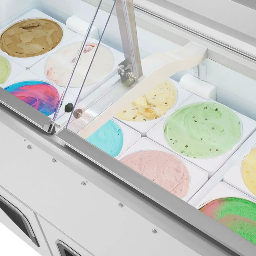 Turbo Air TIDC-91W-N: 89" Commercial Ice Cream Freezer - 16 Tub Capacity
