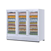 Turbo Air TJMR-85SDW-N 97" White 3-Door Glass Merchandiser - 115V