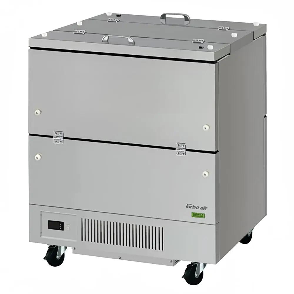 Turbo Air TMKC-34-2-SS-N6 Super Deluxe Milk Cooler - 512 Half-Pint Carton Capacity, Dual Access