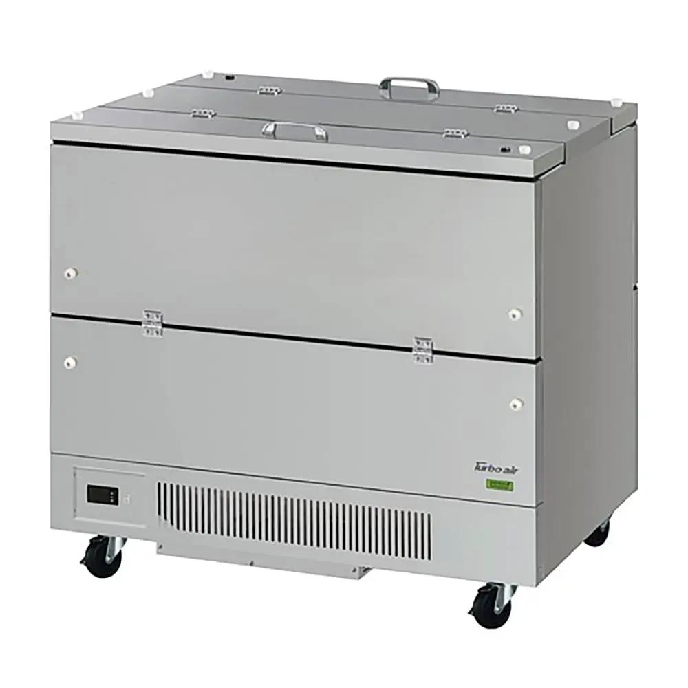 Turbo Air TMKC-49-2-SS-N6 Super Deluxe Milk Cooler - 18.3 cu. ft., Dual Access, 768 Half-Pint Capacity