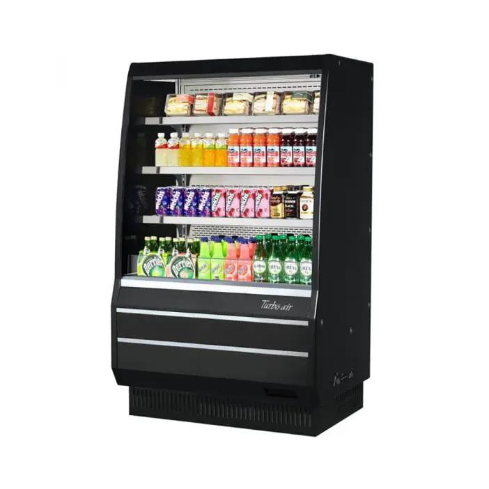 Turbo Air TOM-40MB-SP-N 39" Vertical Open Air Display Cooler with 4 Levels and LED Lighting