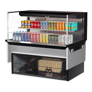 Turbo Air 47 7/8" Drop-In Open Air Cooler - 2 Levels, Black Exterior