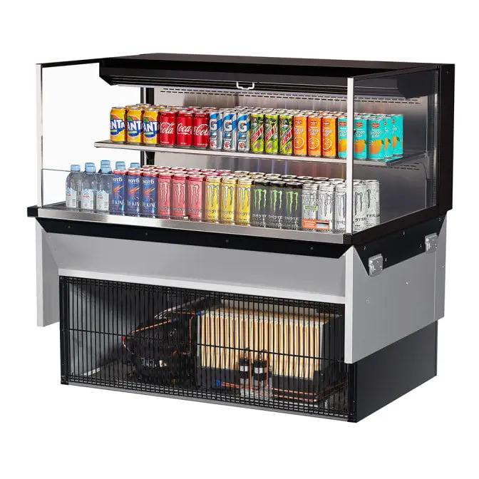 Turbo Air 47 7/8" Drop-In Open Air Cooler - 2 Levels, Black Exterior