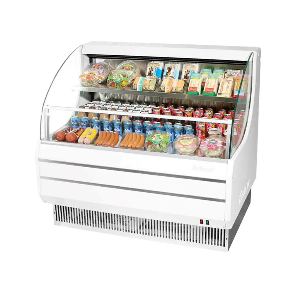 Turbo Air TOM-50LW-N 50" Horizontal Open Air Cooler - 9.8 cu. ft. Stainless Steel Display