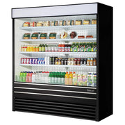 Turbo Air TOM-72EB-N 72" Vertical Open Air Display Cooler - 34.7 Cu. Ft. Capacity, 220v