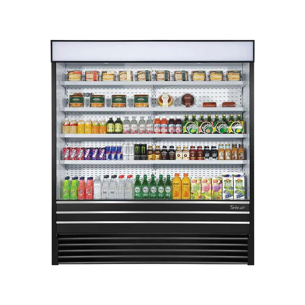 Turbo Air TOM-72EB-N 72" Vertical Open Air Display Cooler - 34.7 Cu. Ft. Capacity, 220v