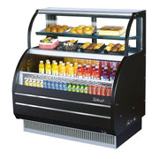 Turbo Air TOM-W-50SB-N 50" Open Air Cooler - Refrigerated Display Case with Bakery Top
