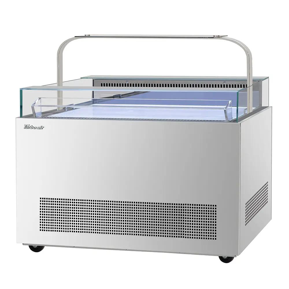Turbo Air TOS-50NN-D-S: 50" Open Air Cooler - Stainless Steel, LED Lighting, 115V
