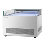 Turbo Air TOS-50NN-S: 50" Horizontal Open Air Display Cooler with Self-Cleaning Condenser, LED Lighting, and Casters (115V)
