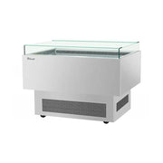 Turbo Air TOS-50PN-S 50" Open Air Horizontal Display Cooler - White Stainless Steel