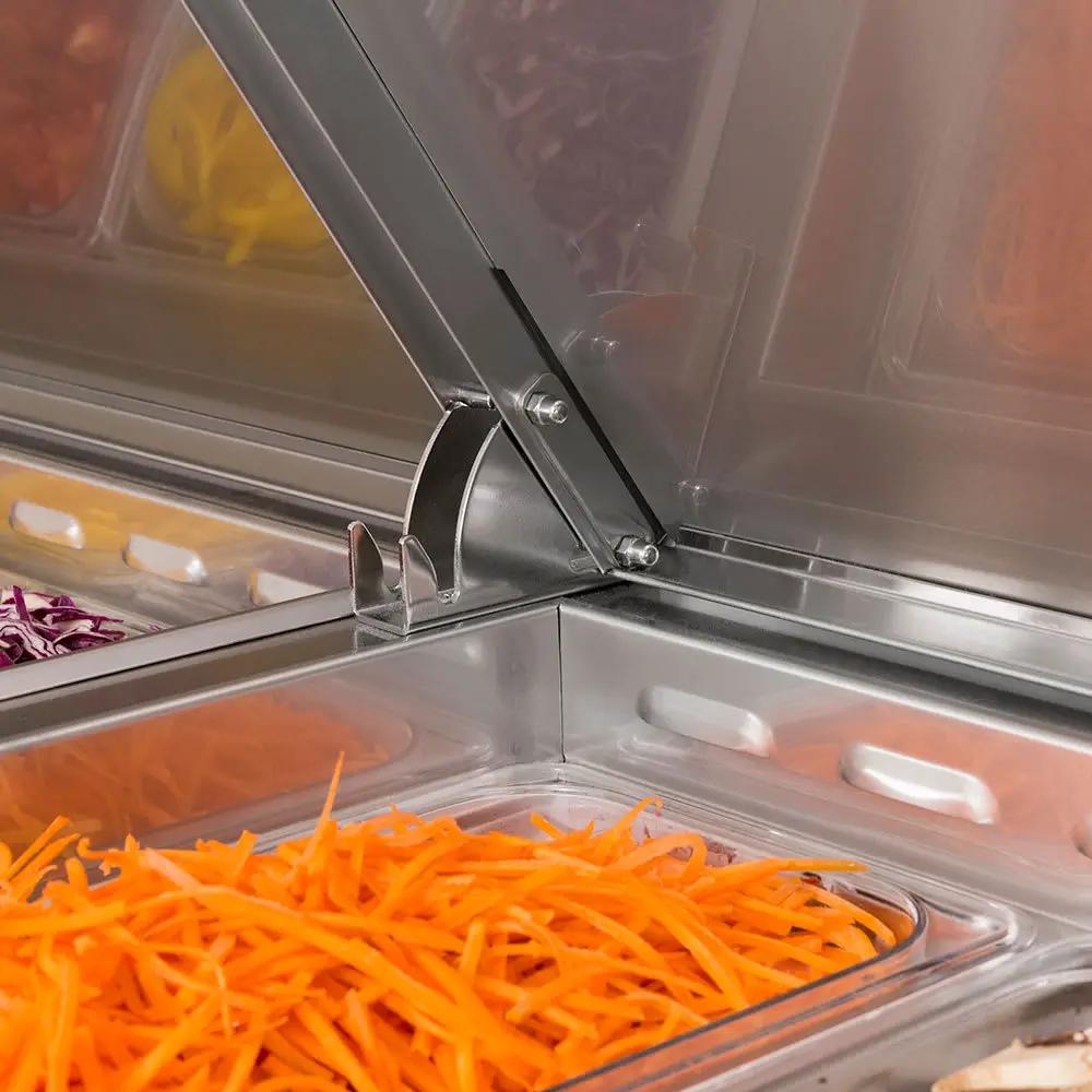 Turbo Air TPR-67SD-D4-N 67" Commercial Pizza Prep Refrigerator Table | Forced-Air Cooling | Stainless Steel