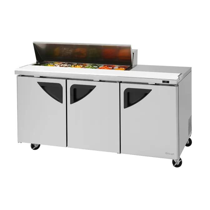 Turbo Air 72" Super Deluxe Refrigerated Sandwich Prep Table (TST-72SD-12S-N)
