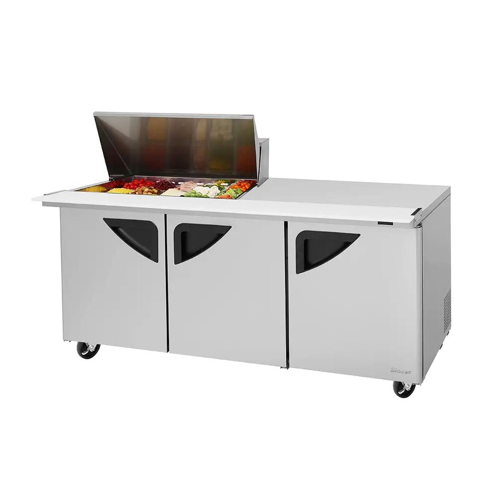 Turbo Air TST-72SD-15M-N 72 5/8" Super Deluxe Mega Top Sandwich/Salad Prep Table w/ Refrigerated Base, 115v by Turbo Air (turbo-air-tst-72sd-15m-n-72-5-8-super-deluxe-mega-top-sandwich-salad-prep-table-w-refrigerated-base-115v)
