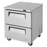 Turbo Air TUR-28SD-D2-N: 27.5" Undercounter Refrigerator with 2 Drawers - 115V
