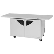 Turbo Air TUR-48SD-E-N Undercounter Refrigerator - 72 5/8" Wide, 12.2 Cu. Ft., 2 Sections, 2 Doors