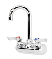Krowne 10‐400L, Silver Series 4" Center Wall Mount Faucet with 3 - 1/2" Wide Gooseneck Spout