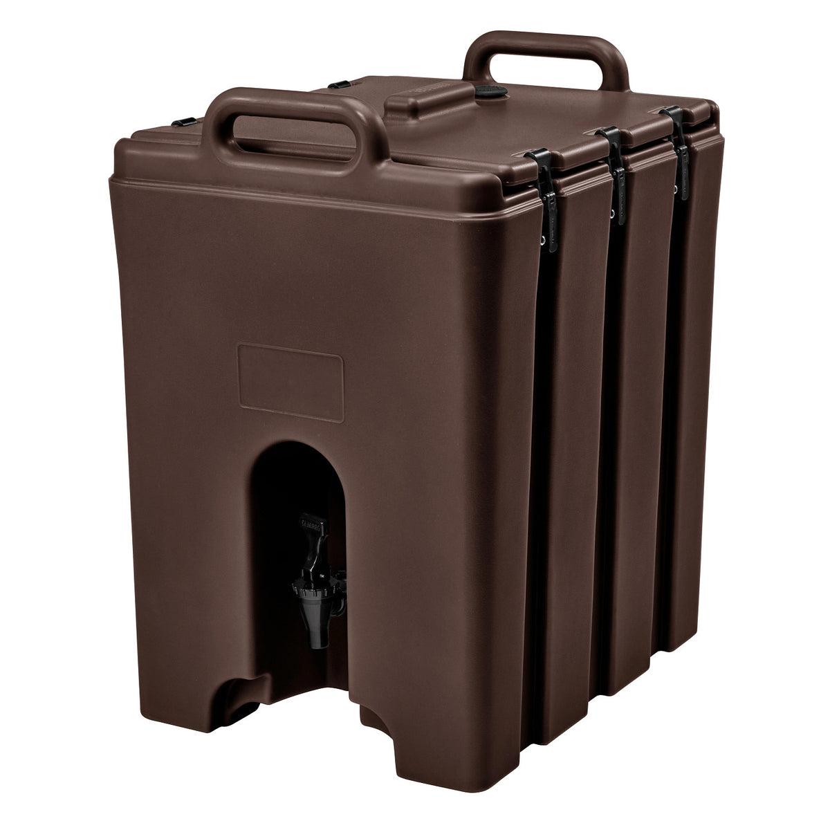 Cambro 1000LCD131 Camtainer 11 3/4 gal. Insulated Beverage Dispenser, 214 Servings - Dark Brown