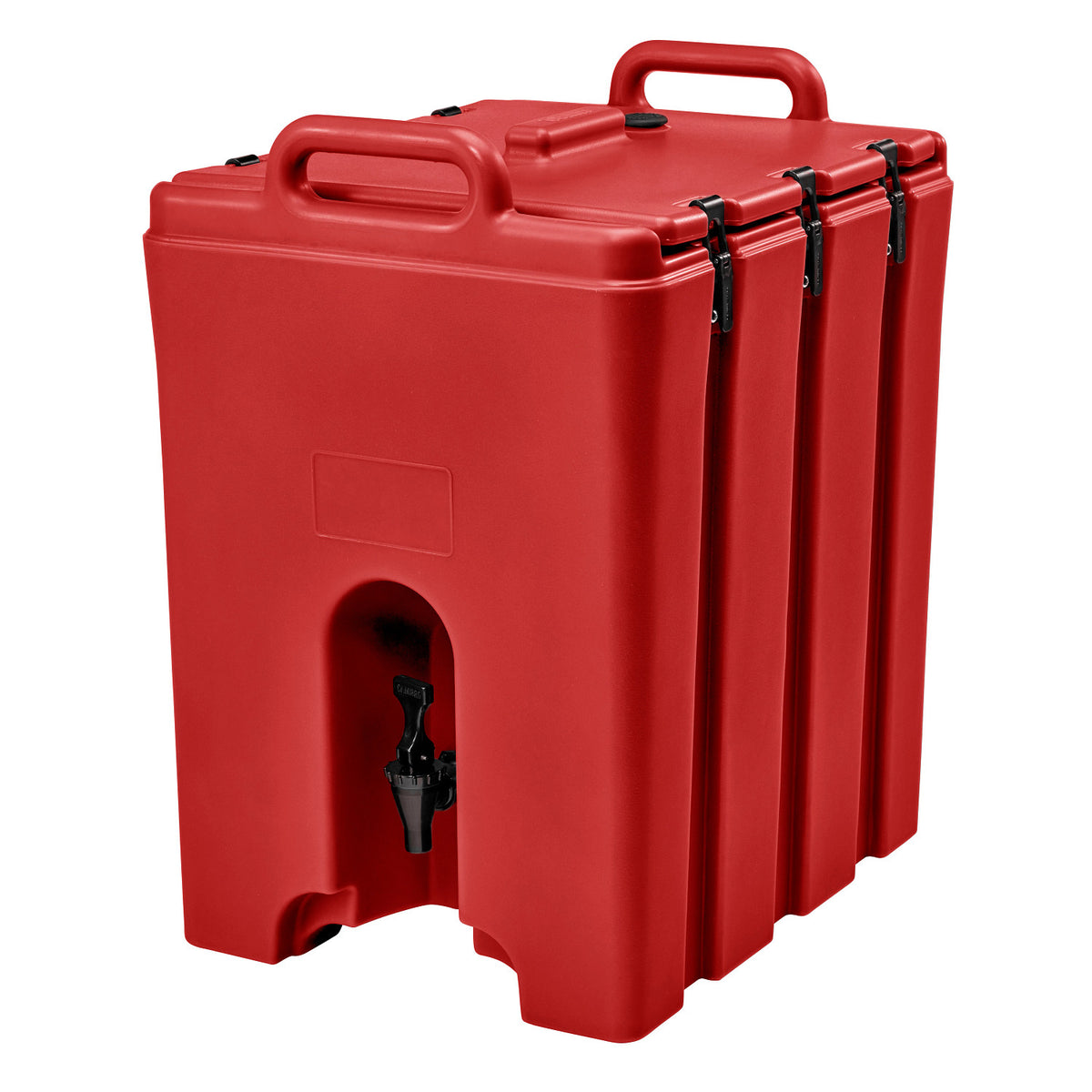 Cambro 1000LCD158 Camtainer 11 3/4 gal. Insulated Beverage Dispenser, 214 Servings - Hot Red