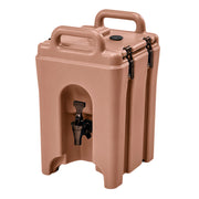 Cambro 100LCD157 Camtainer 1 1/2 gal. Insulated Beverage Dispenser, 27 Servings - Coffee Beige