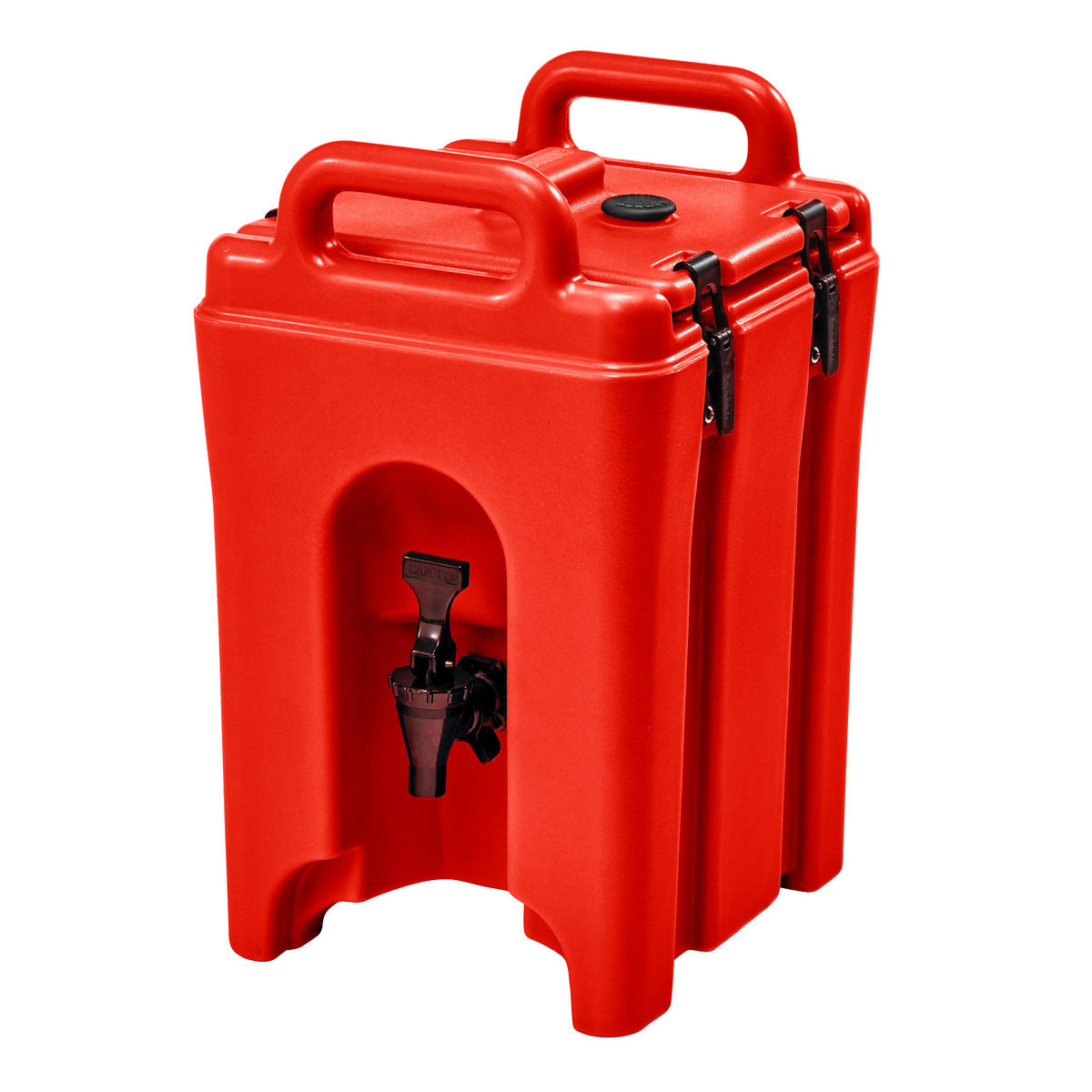 Cambro 100LCD158 Camtainer 1 1/2 gal. Insulated Beverage Dispenser, 27 Servings - Hot Red