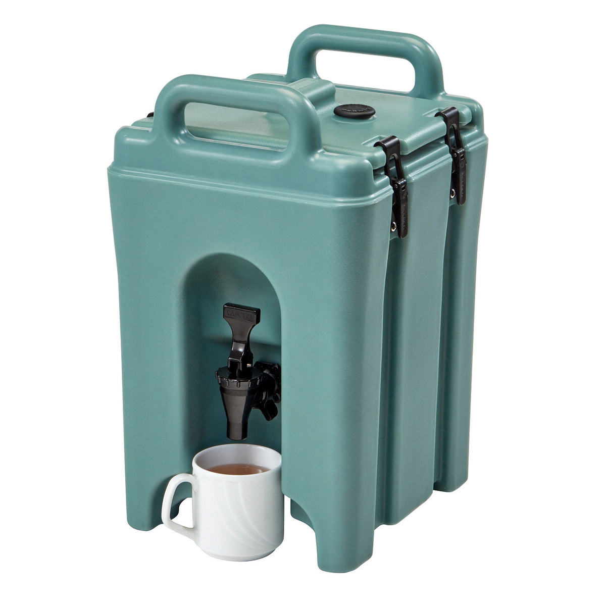 Cambro 100LCD401 Camtainer 1 1/2 gal. Insulated Beverage Dispenser, 27 Servings - Slate Blue