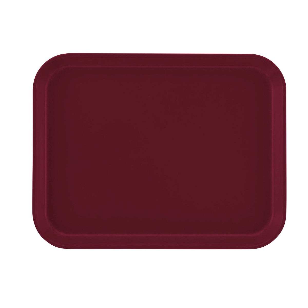 Cambro 1014522 Rectangular Camtray Fiberglass Tray, 10 5/8" x 13 3/4" - Burgundy Wine