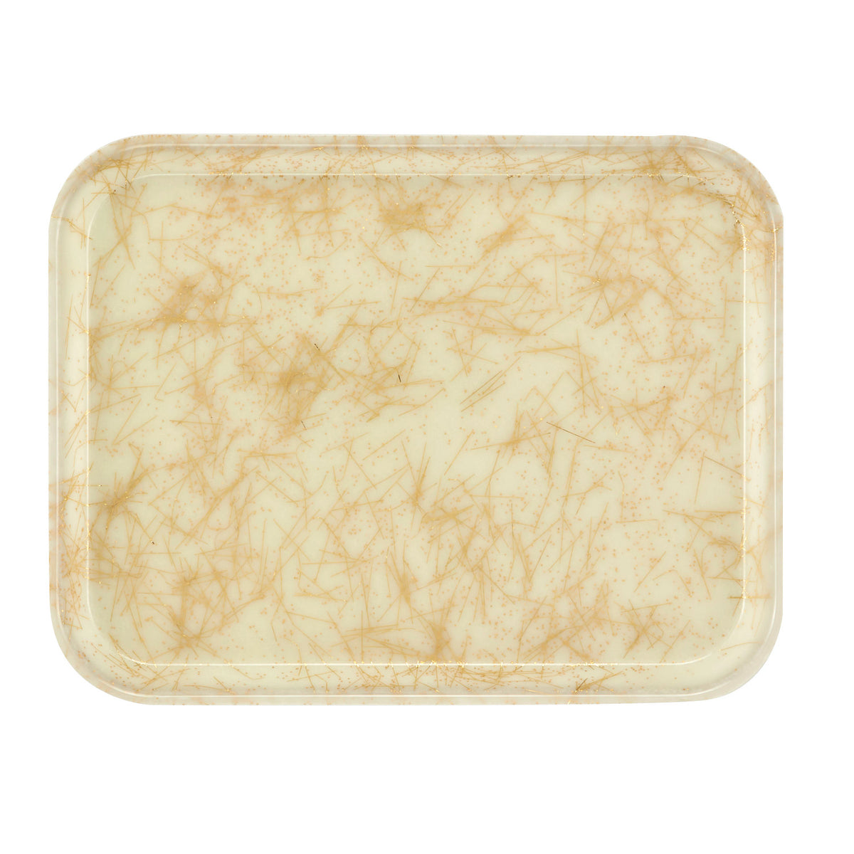 Cambro 1014526 Rectangular Camtray Fiberglass Tray, 10 5/8" x 13 3/4" - Galaxy Antique Parchment Gold