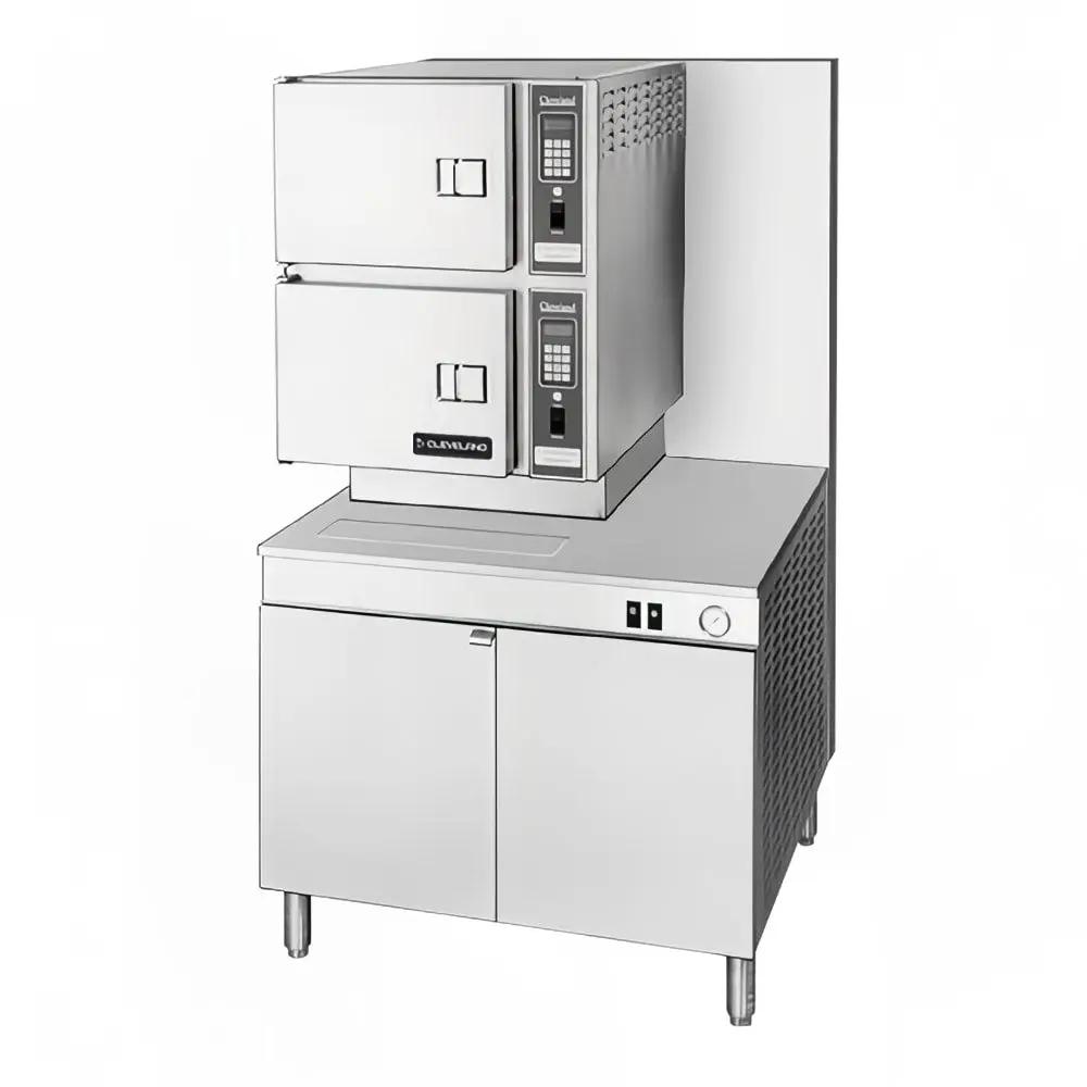 Cleveland 36CGM300 (6) Pan Convection Steamer - Cabinet, Includes Worktop, Natural Gas by Cleveland (cleveland-36cgm300-6-pan-convection-steamer-cabinet-includes-worktop-natural-gas)