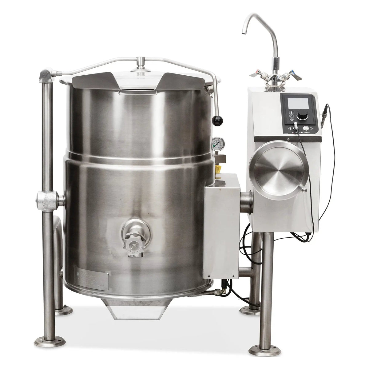 Cleveland KGL25T 25 gal Steam Kettle - Manual Tilt, 2/3 Jacket, Natural Gas by Cleveland (cleveland-kgl25t-25-gal-steam-kettle-manual-tilt-2-3-jacket-natural-gas)