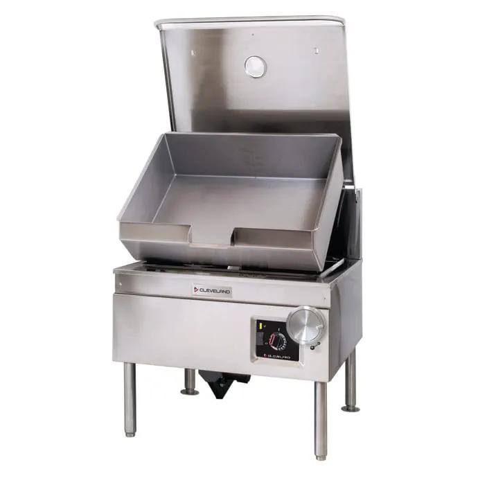 Cleveland SEL40TR 40 gal. Tilt Skillet - Open Base, Measurement Marks, Strainer, 240v/3ph by Cleveland (cleveland-sel40tr-40-gal-tilt-skillet-open-base-measurement-marks-strainer-240v-3ph)