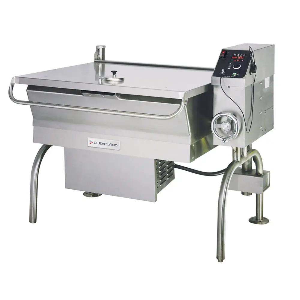 Cleveland SGL40T1 40 gal. Tilt Skillet - Open Leg Base, Peened Interior, Strainer, Liquid Propane by Cleveland (cleveland-sgl40t1-40-gal-tilt-skillet-open-leg-base-peened-interior-strainer-liquid-propane)