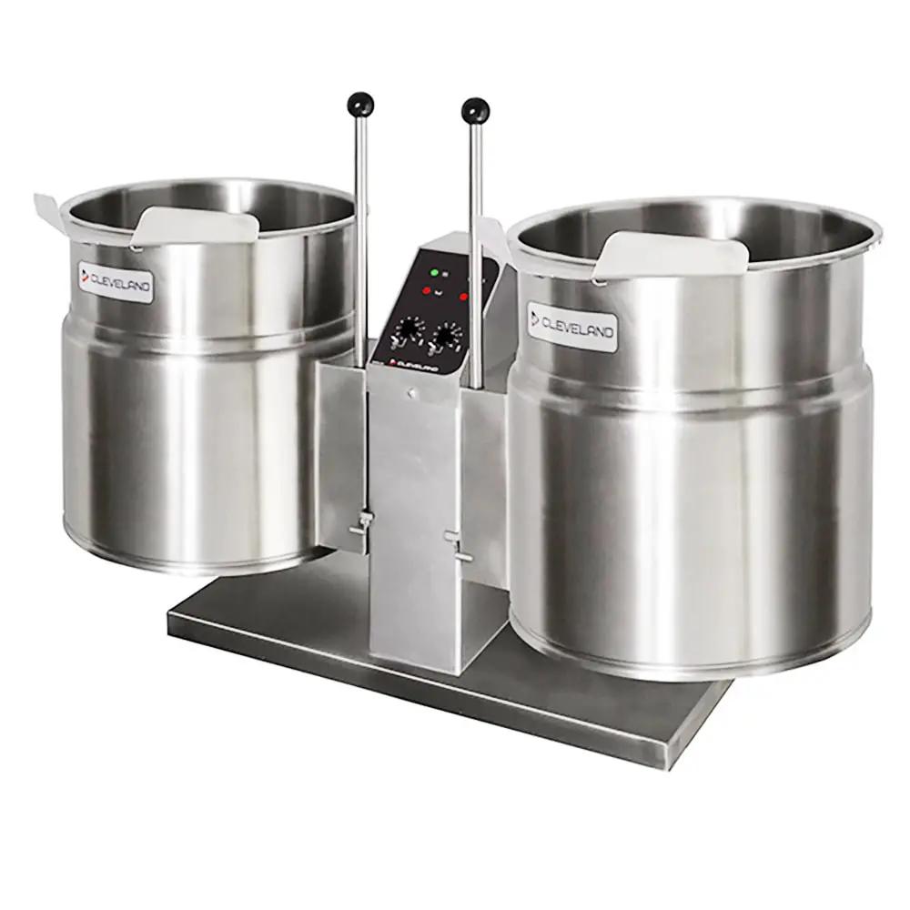 Cleveland TKET12T (2) 12 gal Steam Kettles - Manual Tilt, 2/3 Jacket, 208v/3ph by Cleveland (cleveland-tket12t-2-12-gal-steam-kettles-manual-tilt-2-3-jacket-208v-3ph)