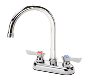Krowne 11 - 401L, Silver Series 4" Center Deck Mount Faucet with 6" Wide Gooseneck Spout