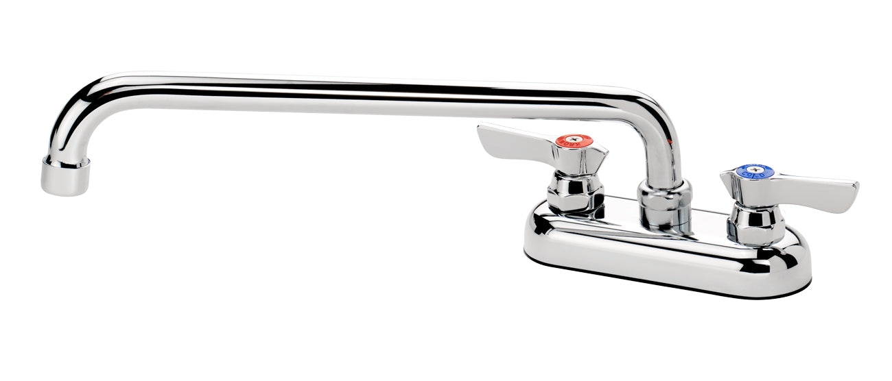 Krowne 11-412L, Silver Series 4" Center Deck Mount Faucet with 12" Spout