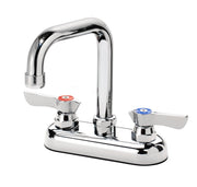 Krowne 11 - 435L, Silver Series 4" Center Deck Mount Faucet with 4 - 1/2" Double Bend Spout