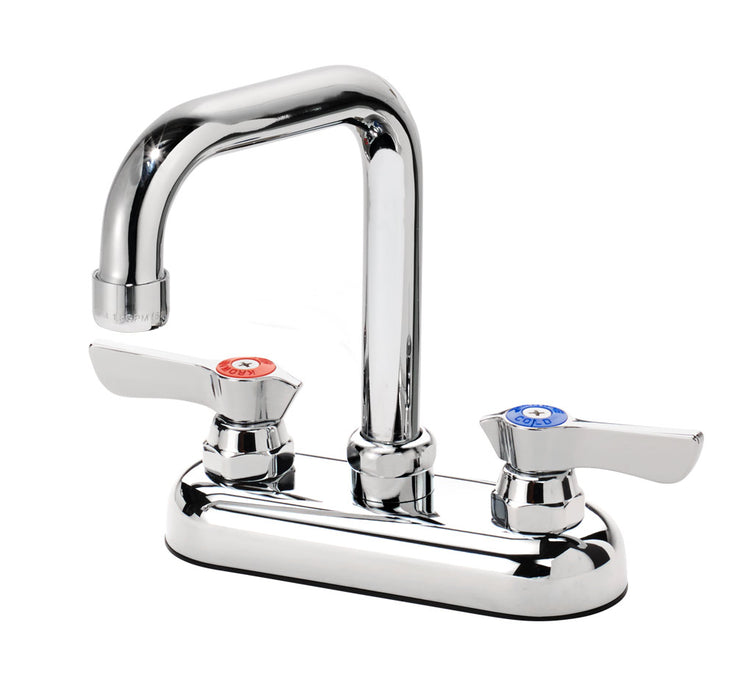 Krowne 11-435L, Silver Series 4" Center Deck Mount Faucet with 4-1/2" Double Bend Spout