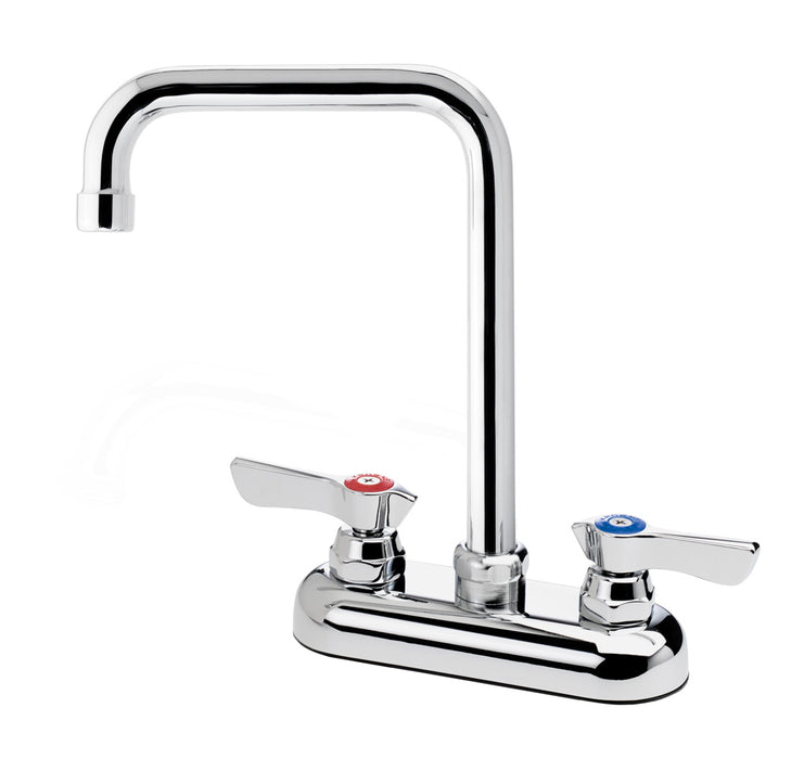 Krowne 11-460L, Silver Series 4" Center Deck Mount Faucet with 6" Double Bend Spout