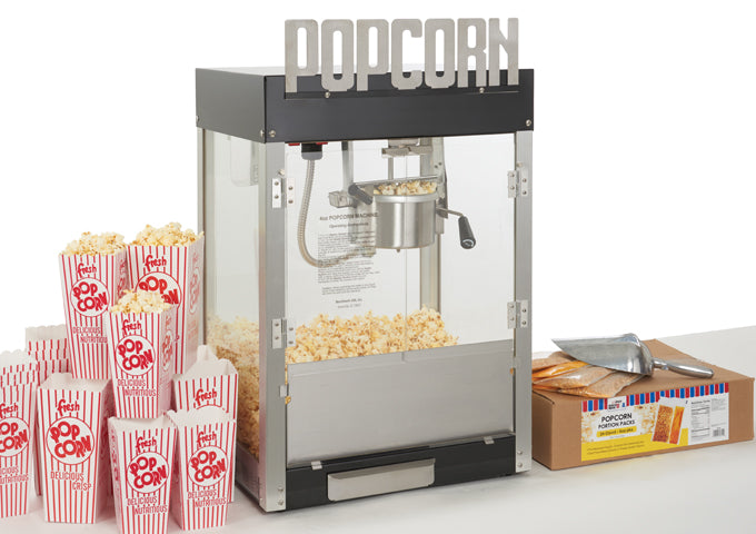 Winco 11065, Benchmark Metropolitan Popcorn Machine - 6 oz Kettle, 120v
