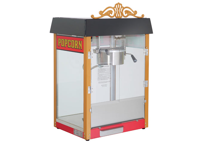 Winco 11060, Benchmark Street Vendor Popcorn Machine - 6 oz Kettle, 120v