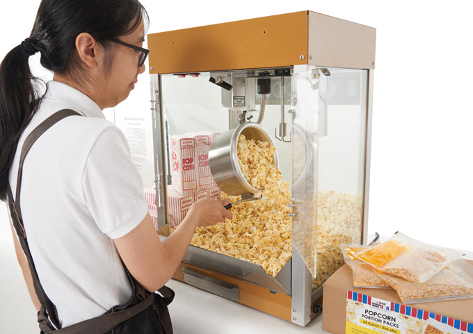 Winco 11068, Benchmark Premiere Popcorn Machine - 6 oz Kettle, 120v