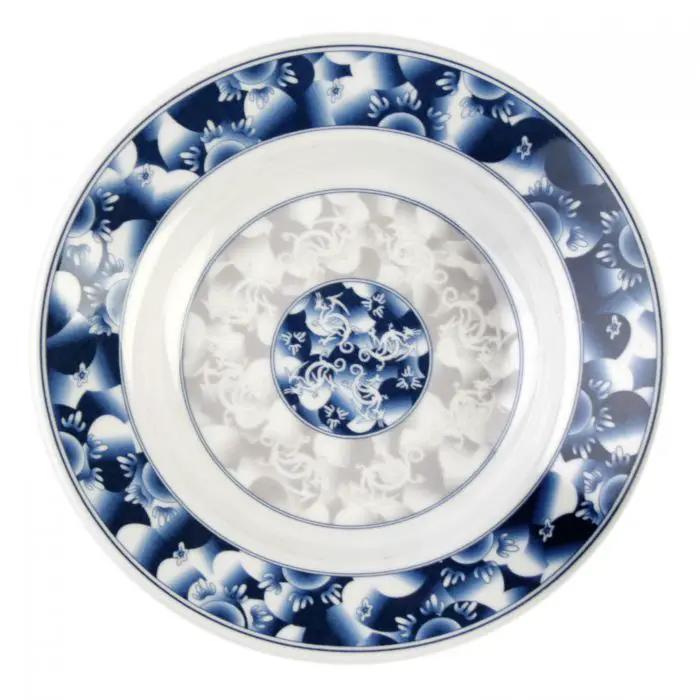 Thunder Group 1107DL, 5 OZ, 7" SOUP PLATE, BLUE DRAGON, Melamine, NSF, Case Pack of 12