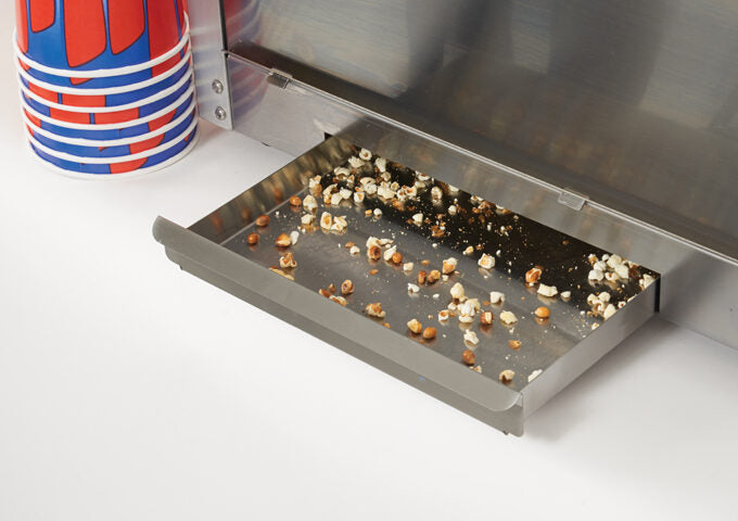 Winco 11147, Benchmark Silver Screen Popcorn Machine - 14 oz Kettle, 120v