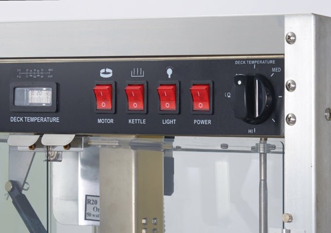 Winco 11087, Benchmark Silver Screen Popcorn Machine - 8 oz Kettle, 120v